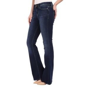 Calvin Klein Womens Flare Leg Jeans Size 33x32 Dark Wash Blue Cotton Blend NWT